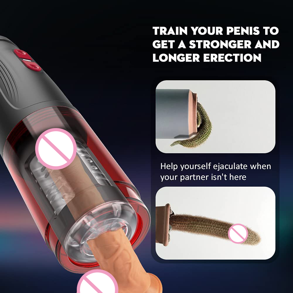 Male Masturbator Vibrator Masturbation Real Pussy Vibration Telescopic Rotation Automatic Masturbating Cup For Men Sex Toy