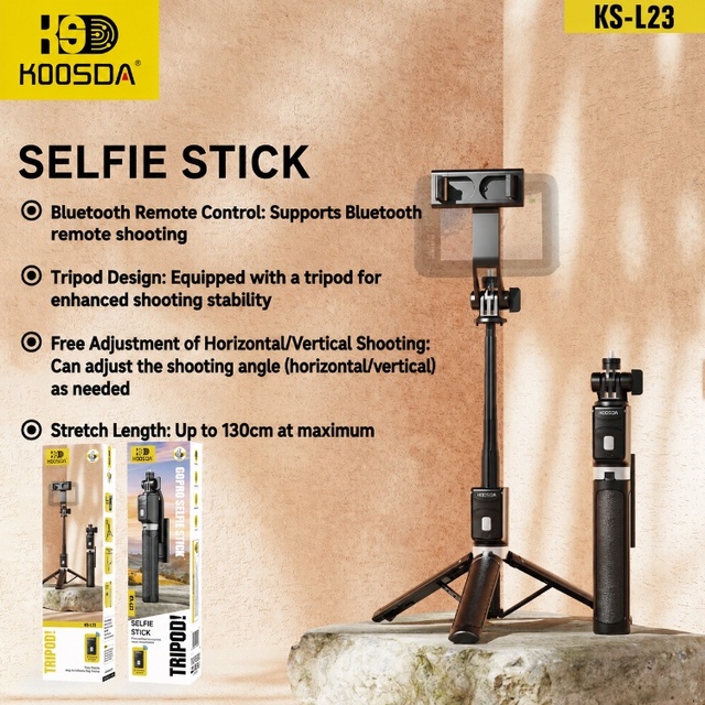 Multifunctional Selfie Stick with Remote Control KS-L23 Adjustable Tripod Selfie Stick Travel Phone Stand