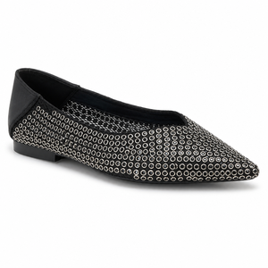 Scarpe <span class=keywords><strong>Ballerine</strong></span> Personalizzate OEM ODM da Donna con <span class=keywords><strong>Punta</strong></span> Affusolata e <span class=keywords><strong>Borchie</strong></span> Argentate per Uso Quotidiano, Ufficio e Lavoro - Product Image 3