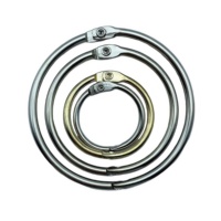 Anneaux de reliure métalliques en gros, nickelés, pour reliure de livres, albums de scrapbooking DIY, 20mm-50mm, en stock