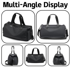 Unisex spor Fitness silindir seyahat çantası islak/kuru ayırma Oxford malzeme fermuar kapatma ile erkekler ve kadınlar için moda - Product Image 3