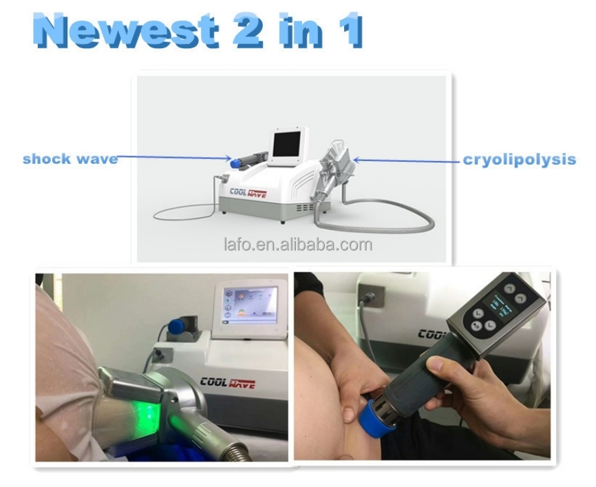 2 in 1 body slimming weight loss portable cryolipolisis shock wave cryolipolysis shockwave machine