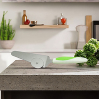 UJ-KT527 Spatule à pizza en acier inoxydable avec poignée en forme de feuille et coupe-pizza