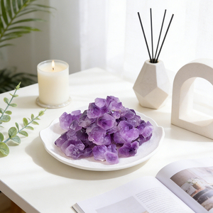หินคริสตัลอเมทิสต์ดิบธรรมชาติสำหรับตกแต่งบ้าน ขายส่ง - Product Image 5