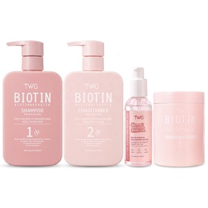 Set de Cuidado Capilar con Biotina TWG: Champú <span class=keywords><strong>y</strong></span> <span class=keywords><strong>Acondicionador</strong></span> con Biotina, Mascarilla de Queratina, Aceite Capilar con Biotina para Mayor Grosor <span class=keywords><strong>y</strong></span> Fortaleza, Champú Anticaspa - Product Image 1