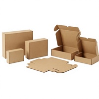 Boîte d'expédition en carton ondulé kraft personnalisée, carton recyclable pour l'emballage du commerce électronique