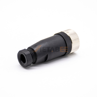 Connecteur circulaire en plastique M12 8 broches mâle-femelle IP67, prise de capteur droite, raccord fileté, connexions de câbles de données pour l'automatisation