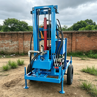 MIKTON MKD-150 Max. 180m Foreuse hydraulique diesel portable pour puits d'eau avec pompe et moteur, multi-usages pour forage de sols et roches