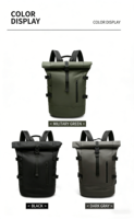 Sac à dos à enroulement personnalisé avec logo, antichoc, professionnel, pour ordinateur portable, avec compartiment pour ordinateur portable, multifonctionnel