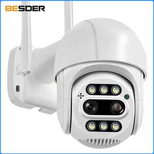 Caméra de sécurité sans fil IP BESDER à double objectif 8MP, objectif 2,8 mm 12 mm, vision nocturne couleur, caméra CCTV Wifi - Product Image 1