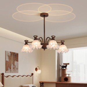 Lámpara de Techo LED de Estilo Vintage Francés con Diseño Floral, Espectro Completo RG0, Protección Ocular - Product Image 1
