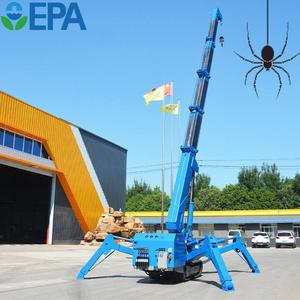 500kg 1T 2T Mini pequeña grúa plegable araña goma oruga voladizo hidráulico telescópico pluma hidráulica grúa de suelo - Product Image 1