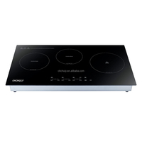 Mini appareil ménager de table de cuisson à induction intégré noir Super Power avec installation électrique en verre trempé produit de vente chaud