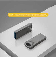 USB 2.0 3.0 asli, Pendrive logam 16GB-128GB USB stik memori Flash Disk