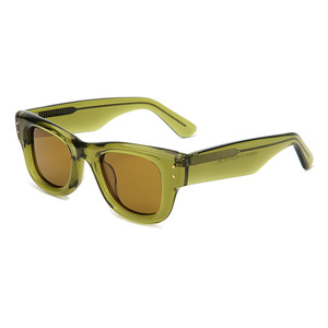 Gafas de sol unisex Wayfarer con montura tortuga, lentes verdes, protección UV400, estilo retro, protección solar para adultos - Product Image 3