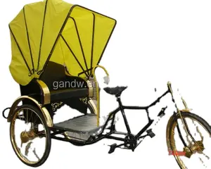 Deluxe Human- Power Rickshaw Passenger Tricycle For Tourism