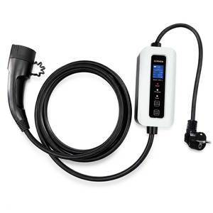 Nouvelle borne de recharge portable 10A réglable pour VE, type 2, prise EU Schuko, écran numérique, pour maison, garage, urgence - Product Image 1