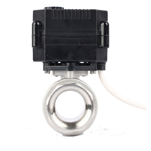Válvula de Bola Motorizada de Acero Inoxidable DN25 de 2 Vías, Mini Actuador Eléctrico con Función Manual, Indicador de Posición, Base OEM para Medios - Product Image 6