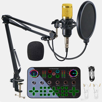 Carte son diffusion en direct K600 mélangeur audio changeur de voix 2 canaux prise en charge de la diffusion en direct avec dispositif de podcast 48V Phantom Power