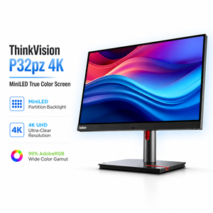 ขายดี Lenovo ThinkVision P32pz-30 จอภาพขนาด 31.5 นิ้ว 4K UHD Mini LED พร้อมพอร์ต USB4 HDMI DP HDR1000 จอแสดงผลระดับมืออาชีพสำหรับ PC รุ่นใหม่ - Product Image 3