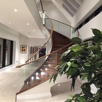 Escalier en colimaçon en acier et fer forgé, norme australienne, avec garde-corps en verre moderne, installation DIY, pour grenier intérieur en métal