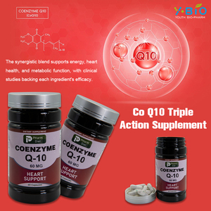 Coenzyme Q10 (Ubiquinone) Vitamin B3 Red Yeast Rice Extract Antioxidant 60 <strong>Pills</strong>/Bottle 60mg/<strong>Pill</strong> Energy Support - Product Image 5