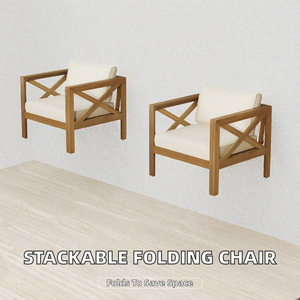 Chaise pliante en fer à cadre en bois moulé par soufflage, moderne, durable, empilable et peu encombrante, idéale pour l'extérieur, les fêtes, le bureau et la formation - Product Image 2