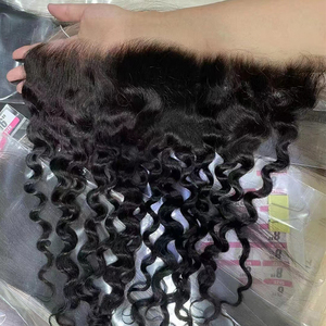 Letsfly Vente en gros de frontals en dentelle, cuticules alignées, frontal transparent HD 13x4, fermeture en dentelle suisse 4x4 HD, cheveux humains - Product Image 5