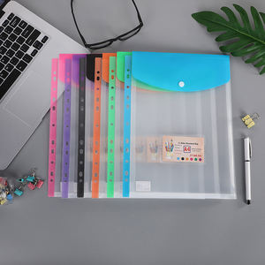 Dossier <span class=keywords><strong>Transparent</strong></span> A4 personnalisé, bouton étanche, pour bureau, pochette, enveloppe en plastique A4 - Product Image 2