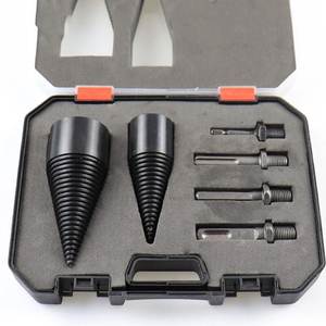 Brocas divisoras de madera de 6 uds., herramientas, cono de división, broca para troncos de leña con mango de <span class=keywords><strong>taladro</strong></span>, picadora de madera contra incendios - Product Image 1