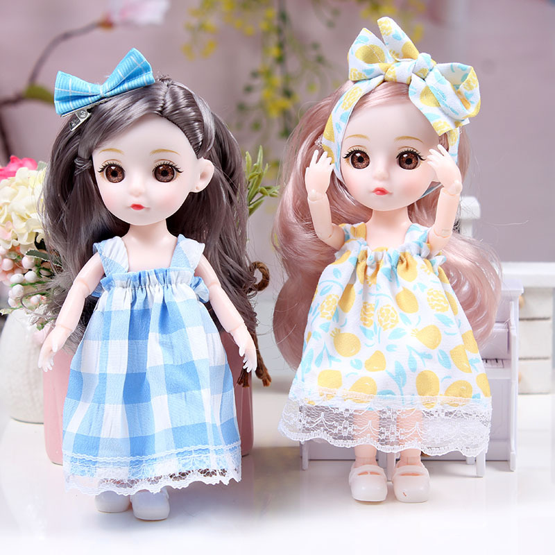 Оптовая продажа, кукла для девочек, принцесса, игрушка 17 см, модная Кукла для ребенка, наряжаться, кукла с подарочной коробкой для игр