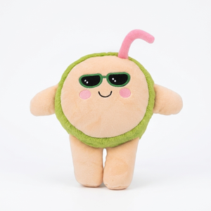 Jouets d'été en peluche pour animaux de compagnie, jouets couineurs en forme de fruits (pastèque, jus), pour chiens et chats, fabricant OEM ODM sur mesure - Product Image 2