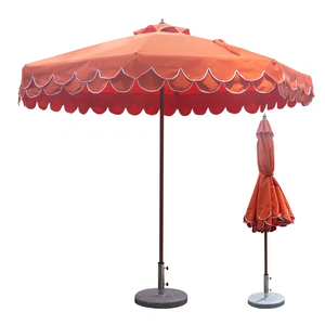 Glamping dos capas sombrillas con flecos sombrillas al aire libre boda resistente viento alto sombrilla de playa sombrillas con arena - Product Image 2