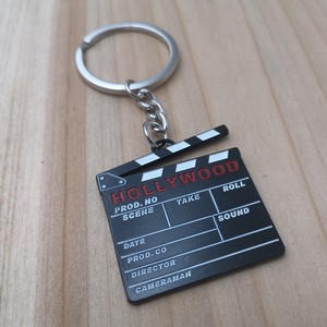 Nhuộm Đen Phim Lươi Hội Đồng Quản Trị Keychain Tùy Chỉnh Đám Cưới Món Quà Sinh Nhật Keyring Hollywood Phim Vỗ Tay Hội Đồng Quản Trị Slate Hội Đồng Quản Trị Kim Loại Keychain - Product Image 2