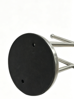 Porte-serviettes double barre en métal argenté moderne, sur pied, avec base ronde, organisateur de salle de bain avec structure compacte et durable