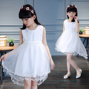 Vestidos de Algodón para Niñas, Bonitos y Elegantes, Vestidos de Encaje con Diseño de Flores - Product Image 5