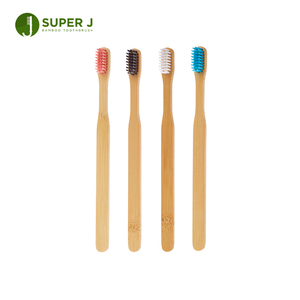Cepillo de dientes de bambú de cerdas de nylon suave Soporte de bambú de cepillo de dientes ecológico envuelto individualmente - Product Image 2