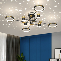Plafonnier LED au design moderne minimaliste, ciel étoilé, luminaire décoratif d'intérieur, idéal pour un salon, une salle à manger ou une chambre à coucher