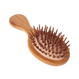 Juego de 2 cepillos <span class=keywords><strong>para</strong></span> el cabello de bambú natural con cepillo desenredante tipo pala, tamaño mini <span class=keywords><strong>para</strong></span> viaje, masaje <span class=keywords><strong>para</strong></span> el cuero cabelludo, <span class=keywords><strong>para</strong></span> cabello grueso/fino/rizado/seco - Product Image 4