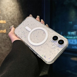 เคสใสแม่เหล็กประดับกลิตเตอร์เลเซอร์วิบวับสำหรับ iPhone 16E 16 15 14 13 12 11 Pro Max Plus รองรับการชาร์จไร้สาย - Product Image 5