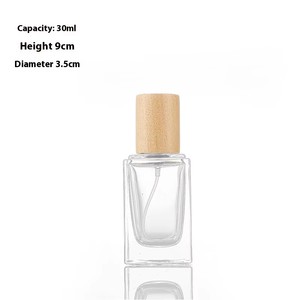 All'ingrosso 30ml bottiglia di profumo di vetro rettangolare con tappo di legno per uso domestico 50ml 100ml <span class=keywords><strong>Sub</strong></span>-bottiglie di profumo - Product Image 6
