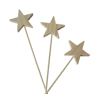 <span class=keywords><strong>Baguette</strong></span> magique étoile en <span class=keywords><strong>bois</strong></span> de pin naturel inachevé pour enfants, accessoires de fée, artisanat artistique, bâton de princesse, Noël - Product Image 3