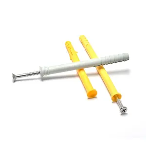 M6 M8 M10 Phillips Steel CSK Head Plaster Plastic Expansion Pipe Anchor Bolt Nylon Hammer Drive Expansion Anchor Screw for Wall