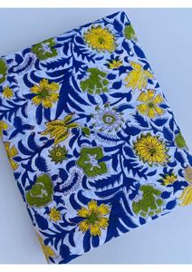 Tissu en coton pur 100% imprimé à la main avec des motifs floraux indiens traditionnels, vendu au mètre, tissu imprimé à la main, OEM ODM, vente en gros - Product Image 5