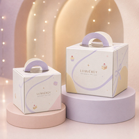 Cajas para Pasteles con Logotipo Impreso al por Mayor, Cajas para Pasteles con Asa de Papel Kraft, Cajas Blancas para Panadería con Ventana Personalizadas