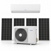 Climatiseur solaire hybride 24000 BTU AC DC Inverter mural, ensemble complet, refroidissement et chauffage alimentés par l'énergie solaire, pour la maison, le bureau, la boutique, la salle