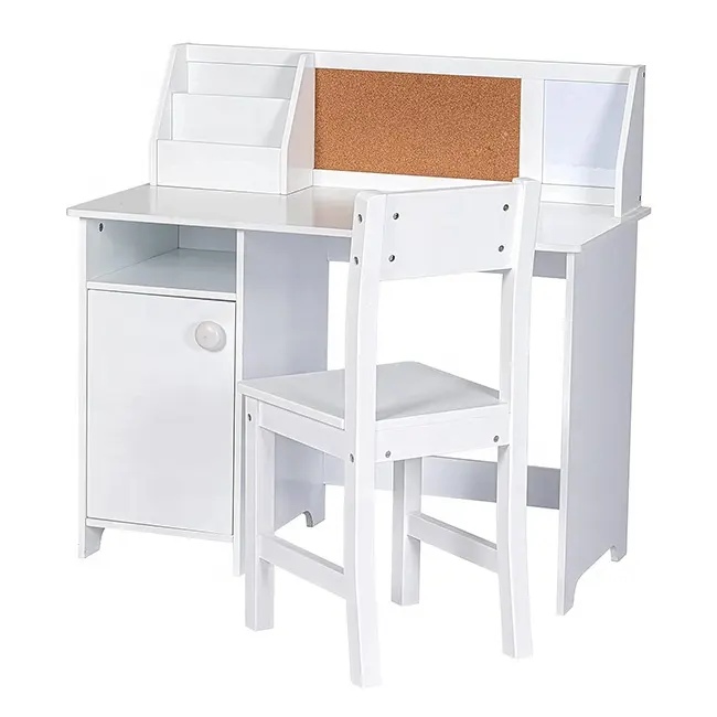 שולחן לימוד לבית ספר לילדים מעץ עם תא כסאות כלול עבור מדרגות משרד ביתי או שימוש בכביסה בבית חולים במלון