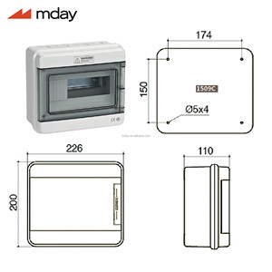 Mday năng lượng mặt trời PV Hộp nối 600V 1000V DC IP65 phân phối điện thiết bị - Product Image 4