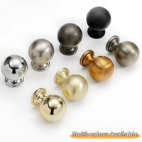 Poignées de meuble en alliage de zinc massif, finition noir mat, or, chrome, laiton antique, à trou unique, pour commodes et armoires