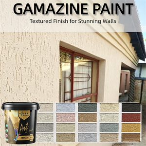 Pintura Gamazine Multicolor Azul Pescador de Rocas, Revestimiento de Pared con Textura de Piedra, Acabado Decorativo para Fachadas Exteriores de Hostales y Posadas - Product Image 2
